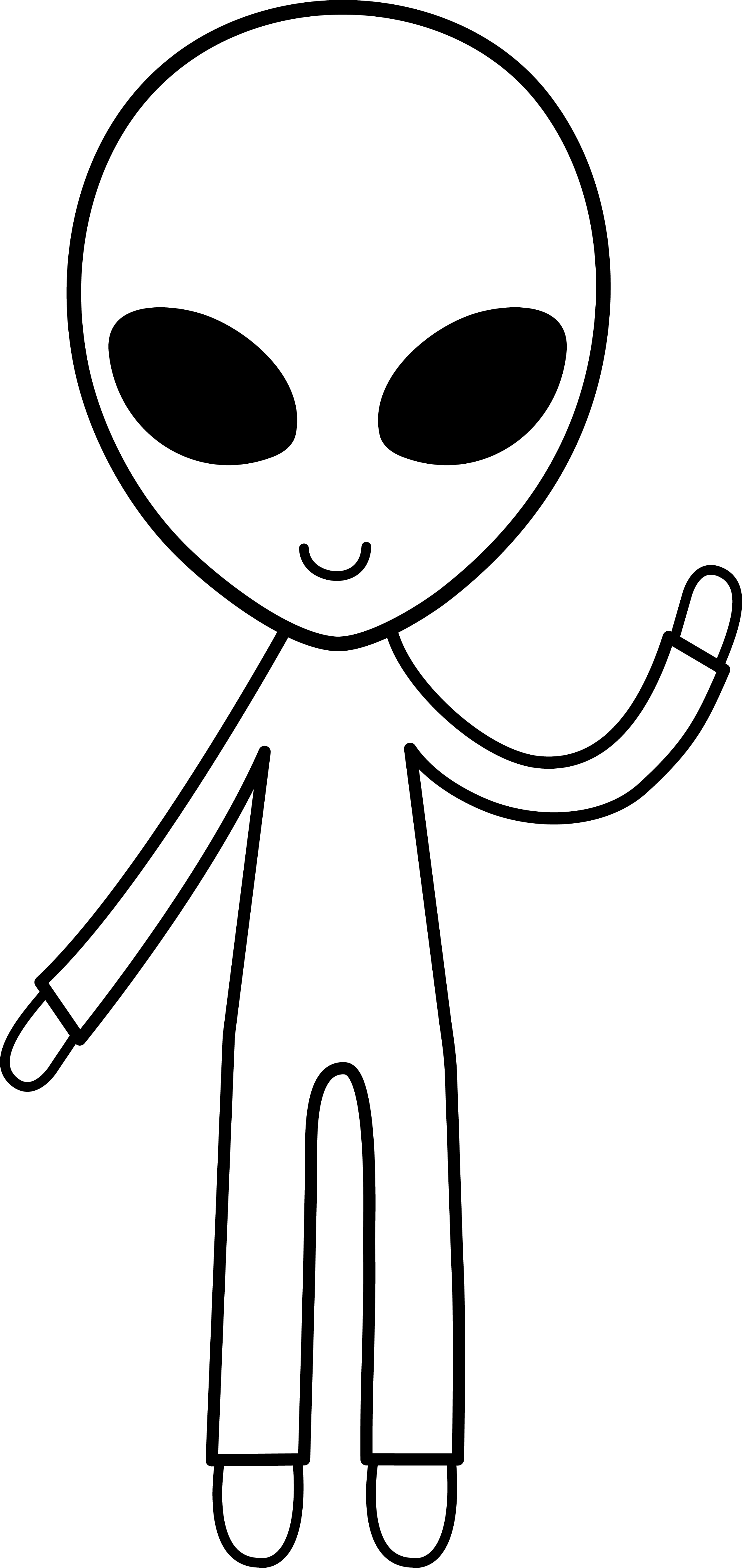 Alien Clipart Black And White - Gallery