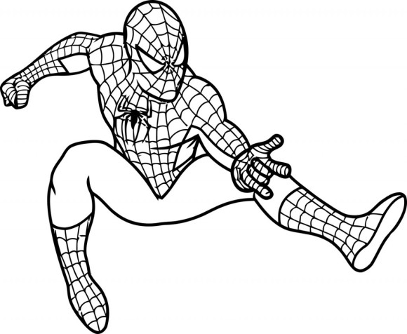 Simple Spider Web Coloring Page Images & Pictures - Becuo