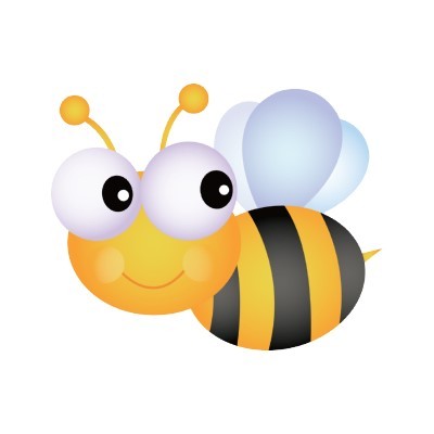cute bee stickers by animalworld picture on VisualizeUs