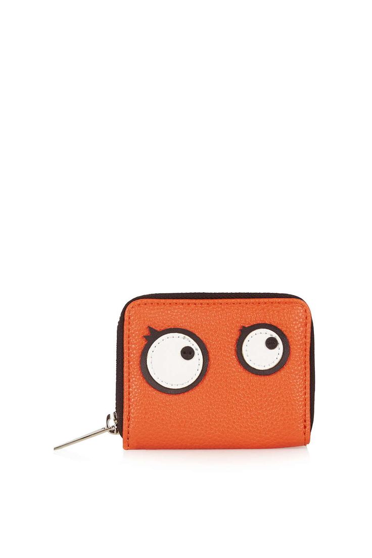 Cartoon Eyes Small Zip-Around Purse