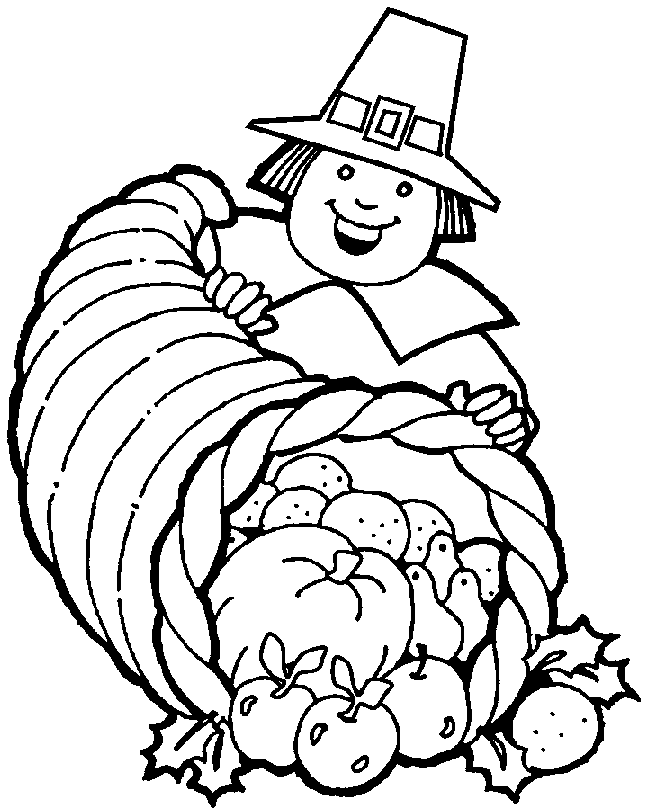 thanksgiving Day Colouring Pages