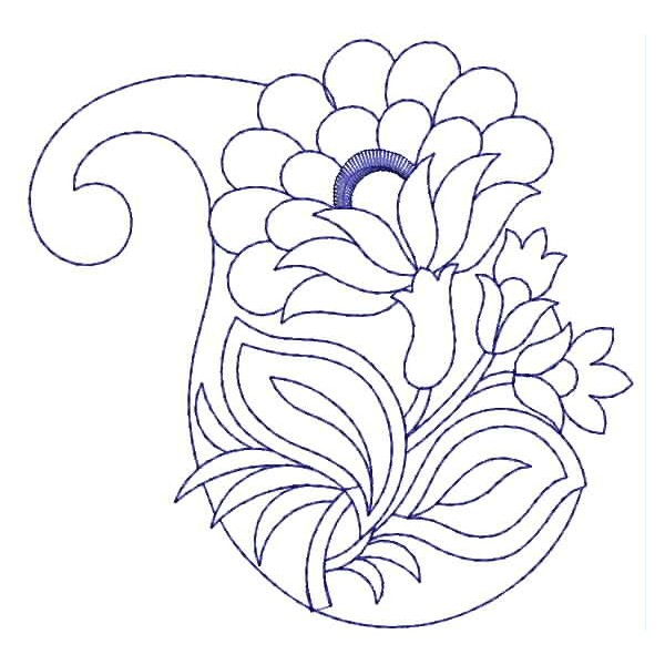 Bluework flower designs 1084 - EmbroideryShristi