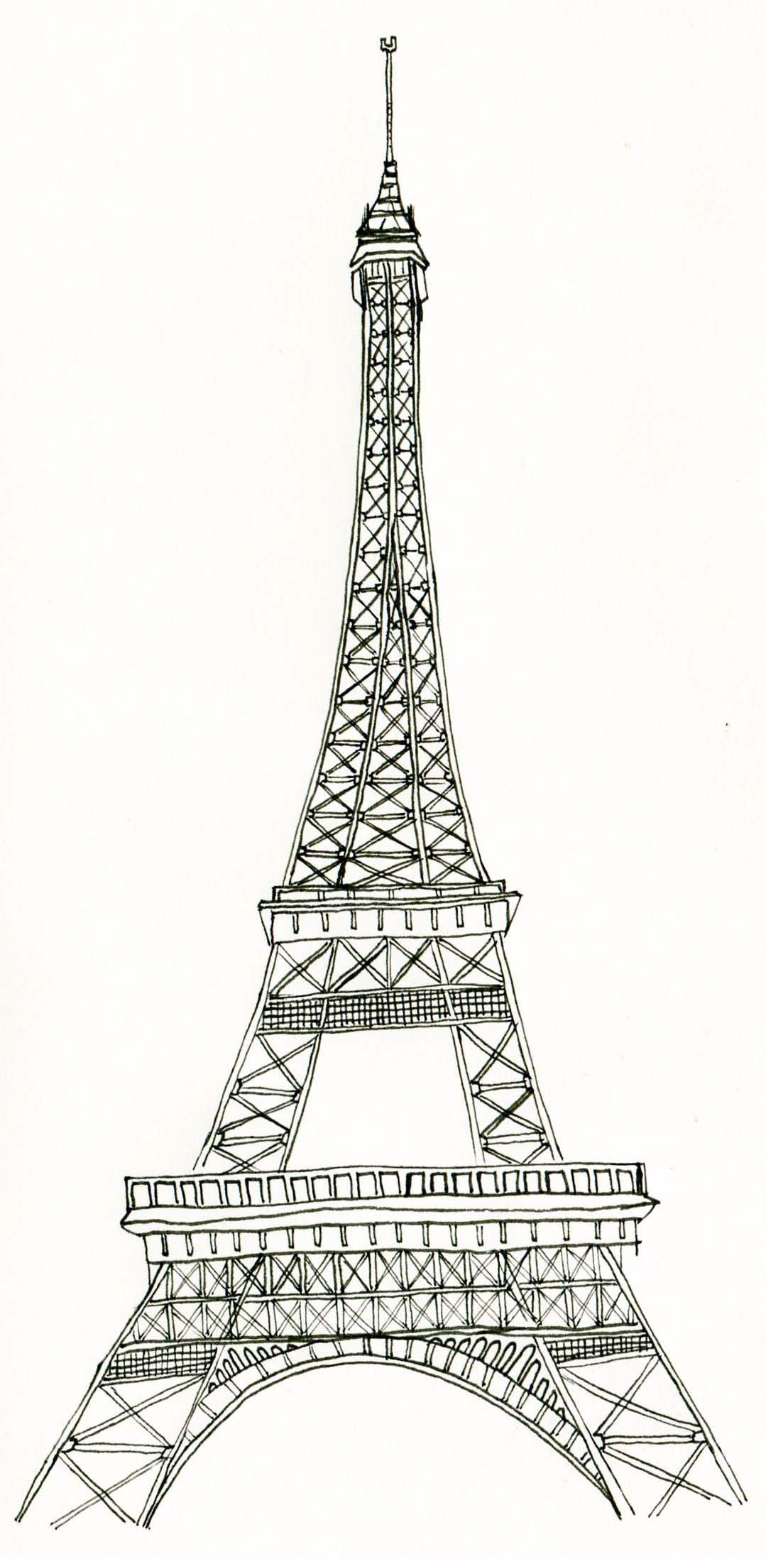 Eiffel Tower Drawing, Free Printable Eiffel Tower Coloring Pages ...