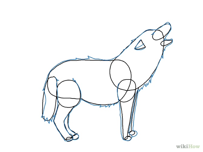 Simple Wolf Drawing - Cliparts.co