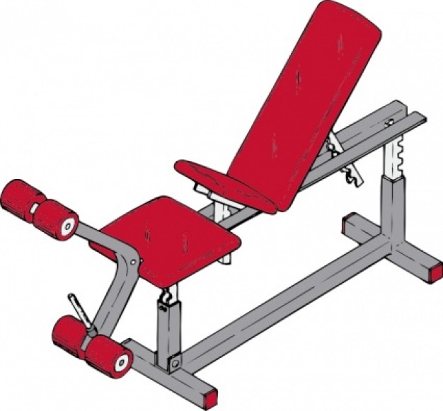 Exercise Bench clip art Vector | Free Download