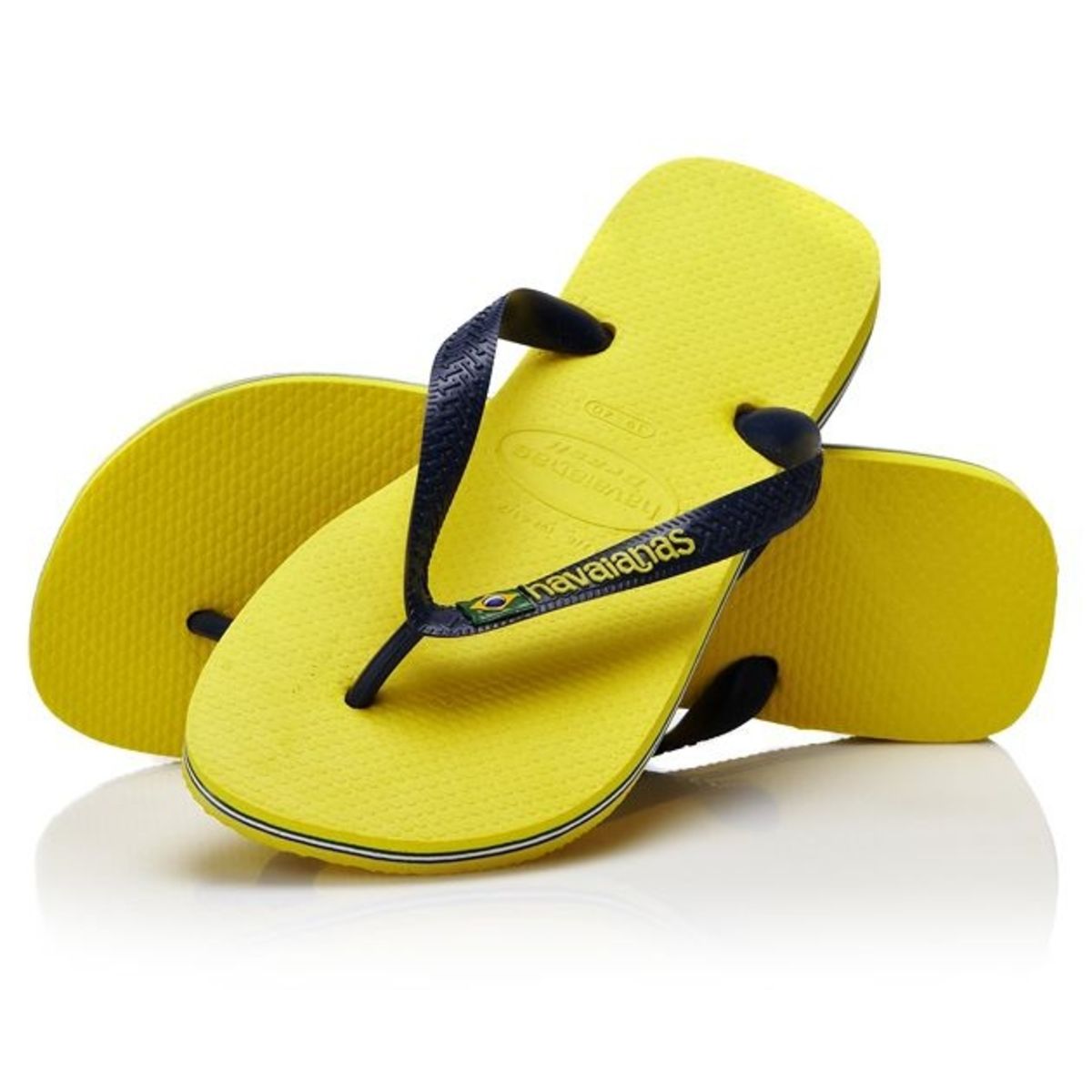 Havaianas Brasil Logo Flip Flops - Citrus Yellow | Surfdome.US