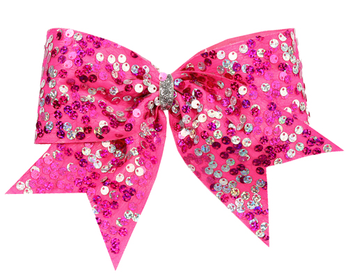 Miss Kylee's Beauty Bows Hot Pink Sequin Cheer Bow