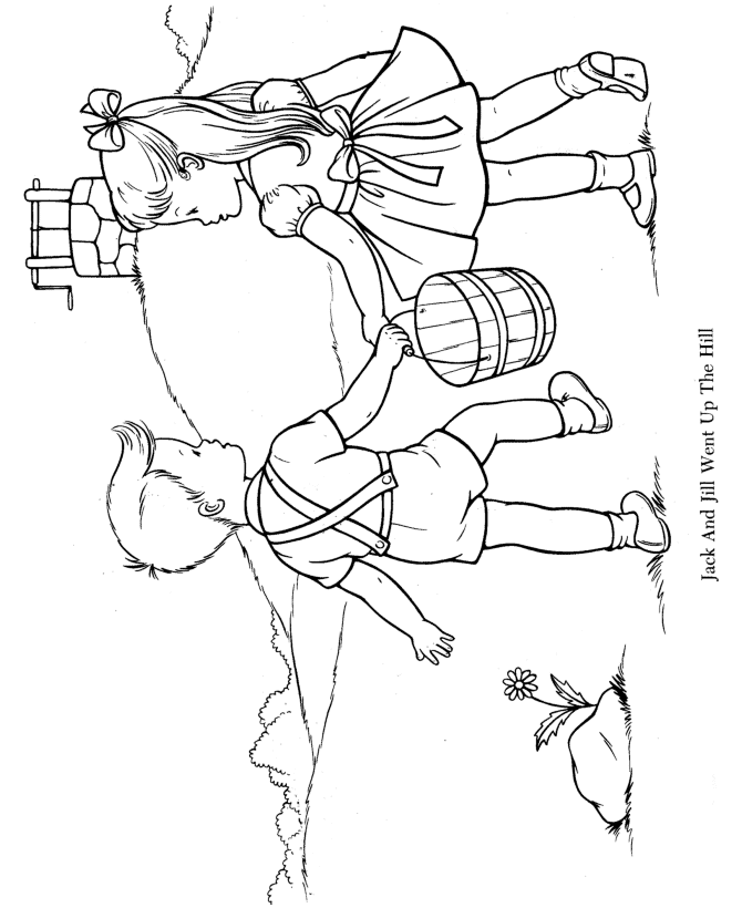 jack and jill coloring sheet | Nursery Rhymes | Pinterest