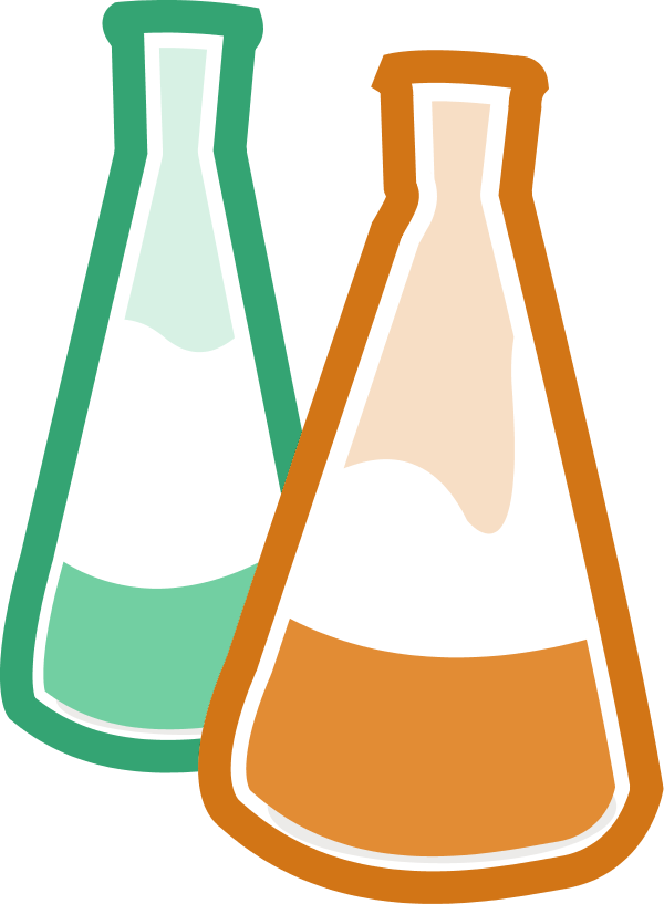 Chemical Flasks - vector Clip Art