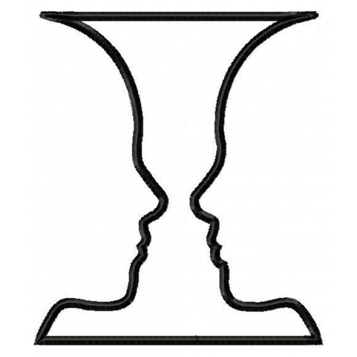 Optical Illusion Face or Vase type 1