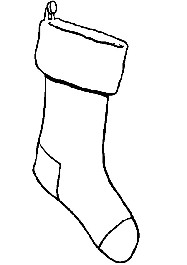 Christmas Stocking Are Hung In A Cool House Coloring Page ... - Cliparts.co