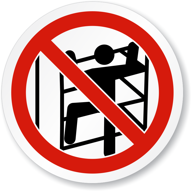 No Climbing Symbol - ISO Prohibition Sign, SKU: IS-1137 ...