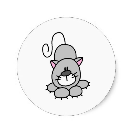 Stick Figure Cat Stickers | Zazzle