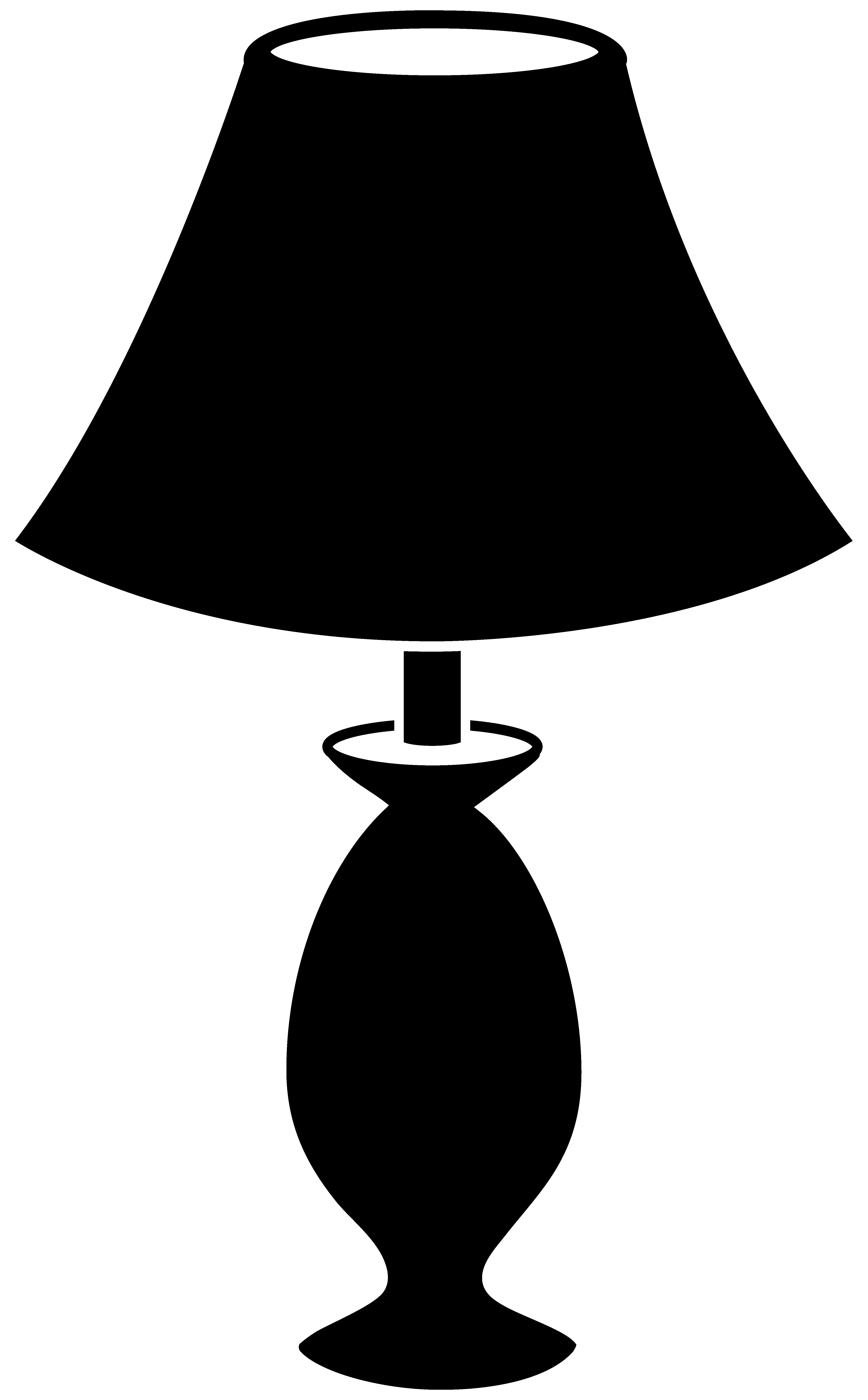 Black Lamp Silhouette - Free Clip Art