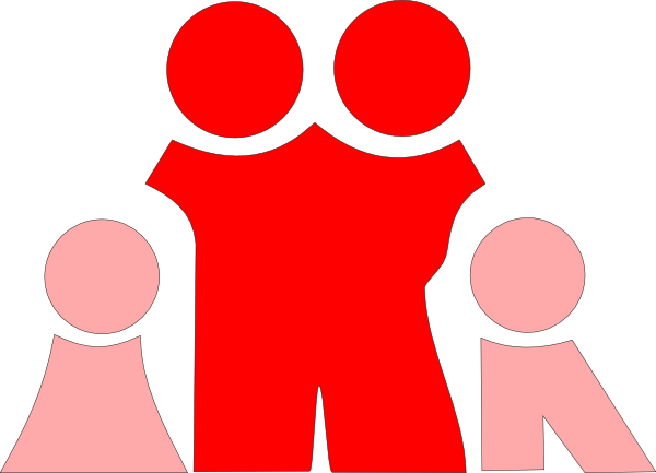 Pink Children & Red Parents clip art - vector clip art online ...