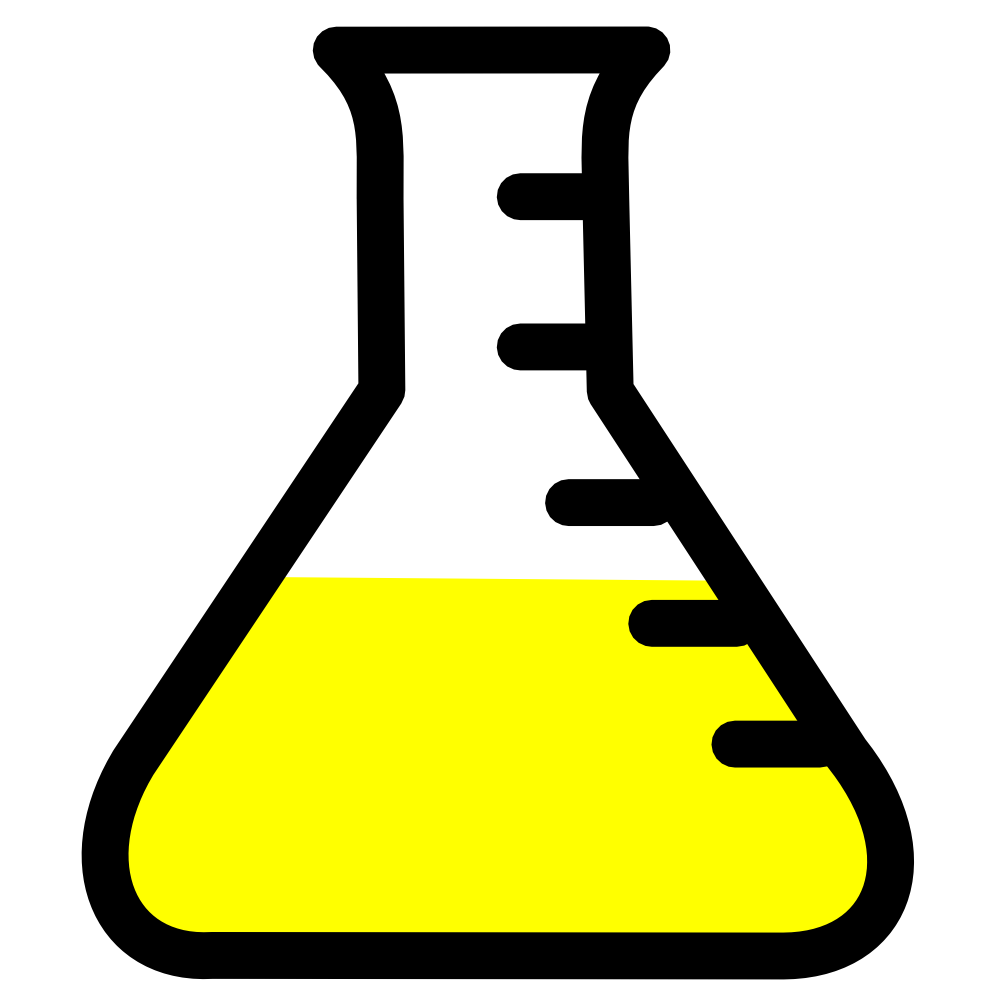 OnlineLabels Clip Art - Lab Icon - Flask With Yellow
