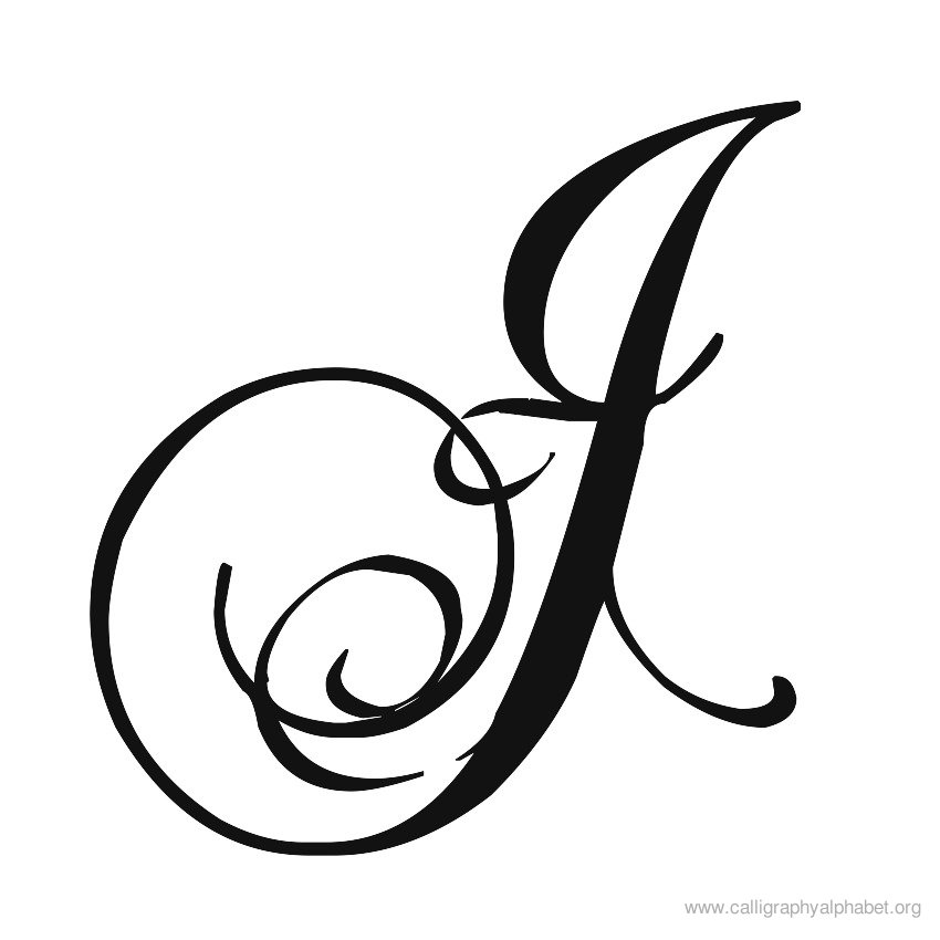 Calligraphy Alphabet J | Alphabet J Calligraphy Sample Styles ...