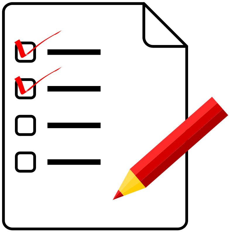Checklist Check List Paper Pencil Clip Art Download