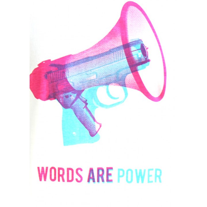 Words Are Power - Megafone | Fun T-shirts | Graphic Tees | Teerex