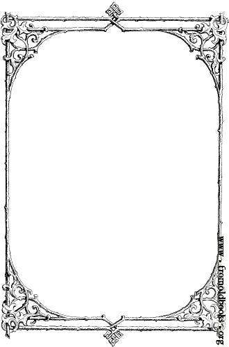 Free clip-art: Victorian border of twigs and leaves