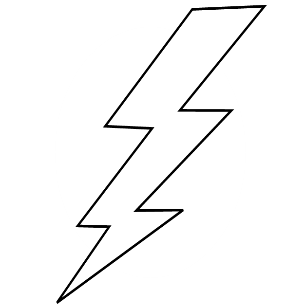 Lightning Bolt Coloring Page - Cliparts.co