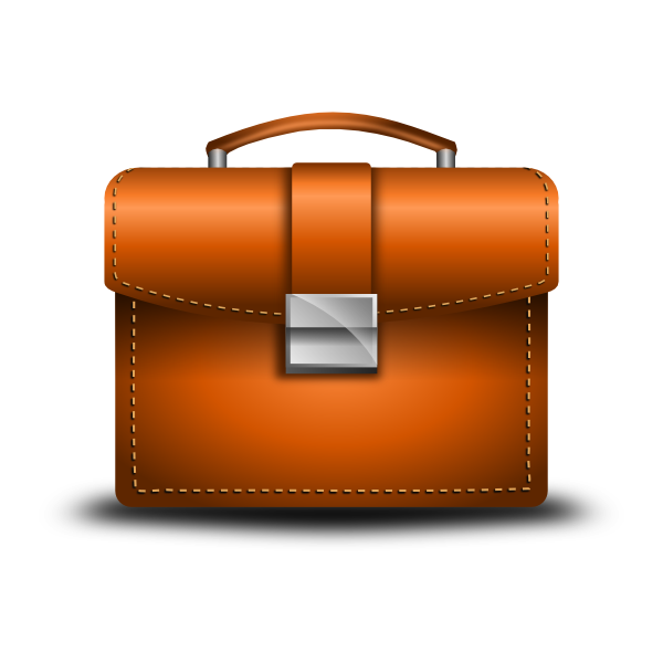 Leather Briefcase clip art - vector clip art online, royalty free ...