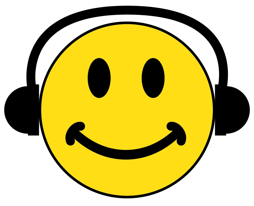 Pix For > Smiley Faces With Headphones