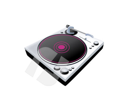 Vinyl Disk Player Vector Clip Art | PoweredTemplate.com