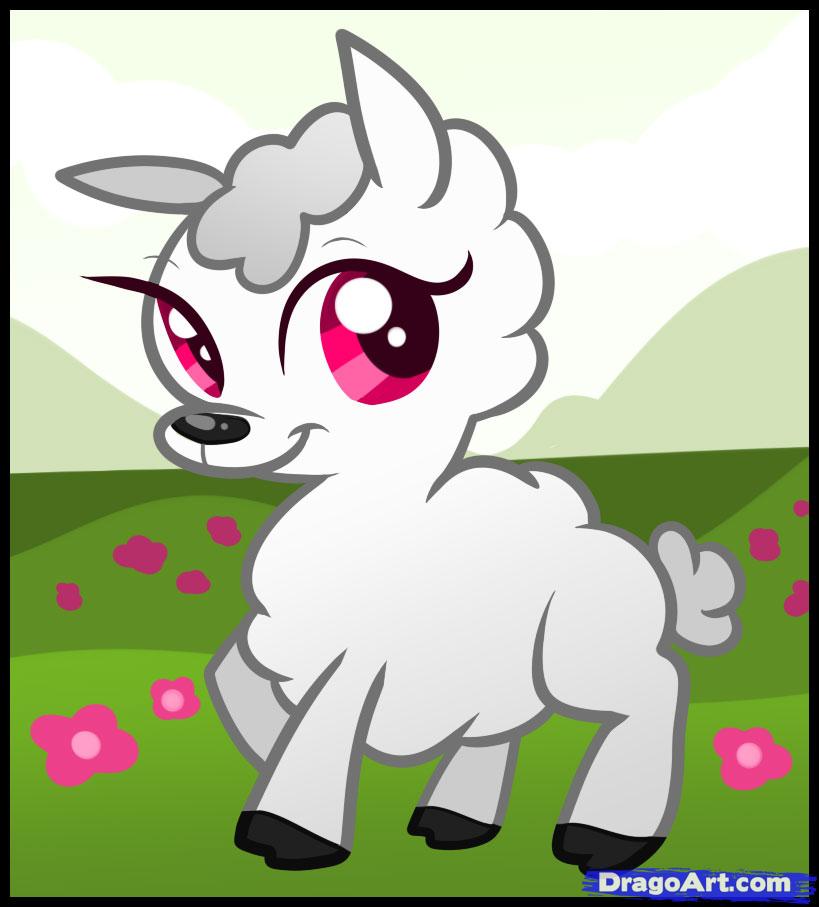 How to Draw a Sheep For Kids, Step by Step, Animals For Kids, For ...