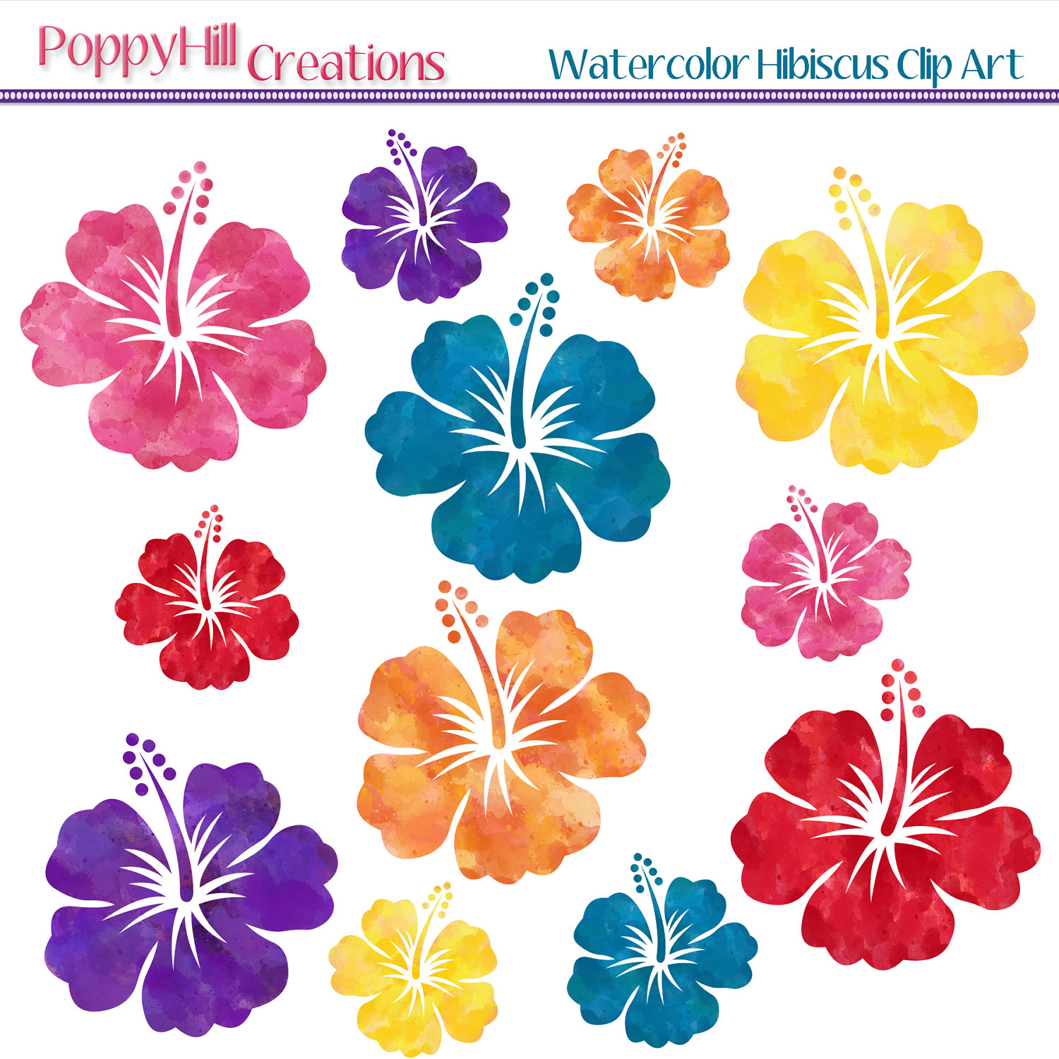 Popular items for hibiscus digital on Etsy