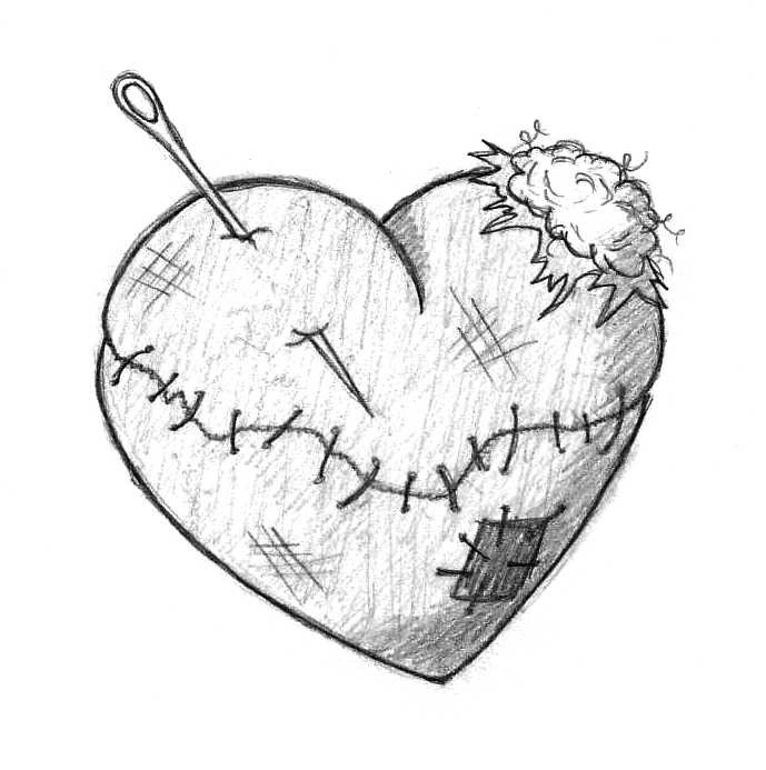 Emo Heart Drawing | DrawingSomeone.com