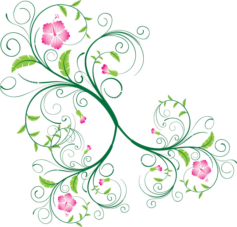 Swirl Floral Vector - Free Vector Download | Qvectors.