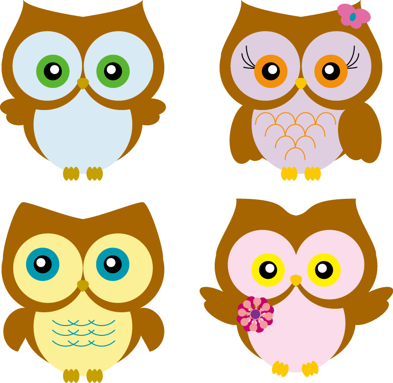 Cartoon Owl Vector Free Backgrounds Screensavers | woliper.com