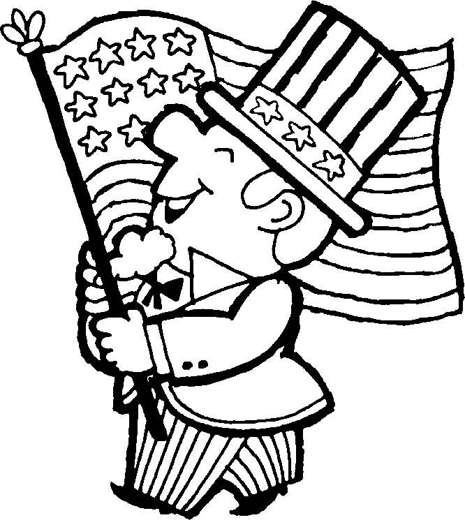 uncle-sam-with-us-flag-cartoon | Coloring Kids