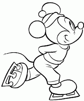 Ice Skates Coloring Page Tattoo