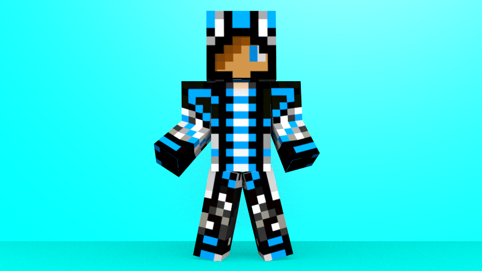 Minecraft Skin Drawing and 3D Render