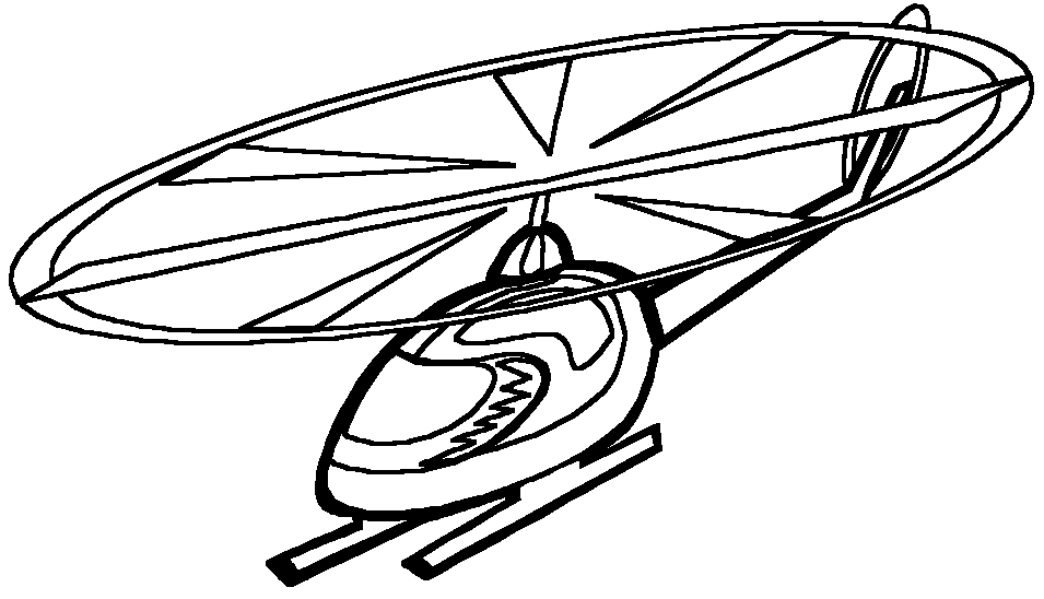 Helicopter Coloring Pages