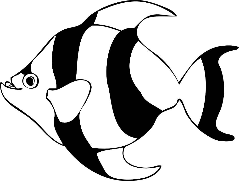 Tropical Fish Clip Art Black And White | Clipart Panda - Free ...
