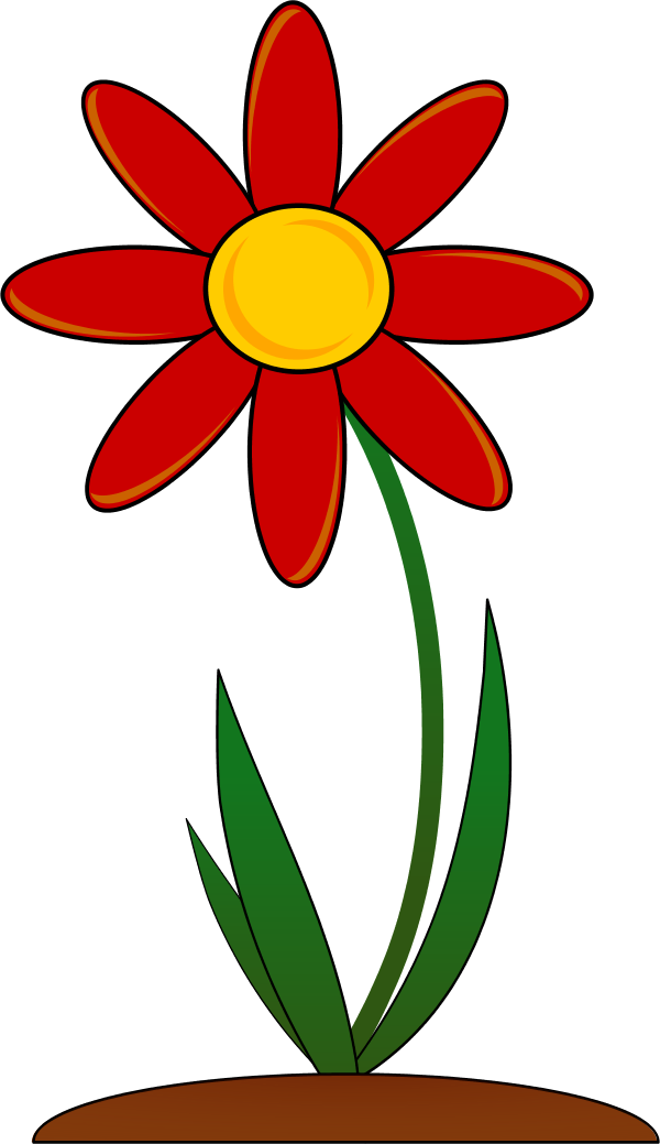 red flower - vector Clip Art