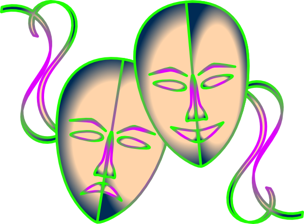 Theatre Masks clip art - vector clip art online, royalty free ...