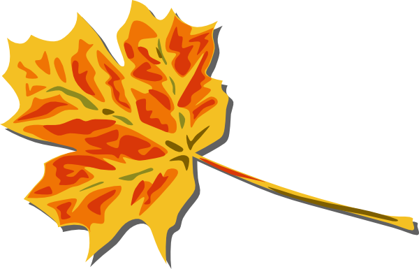 Fall Coloured Leaf clip art - vector clip art online, royalty free ...