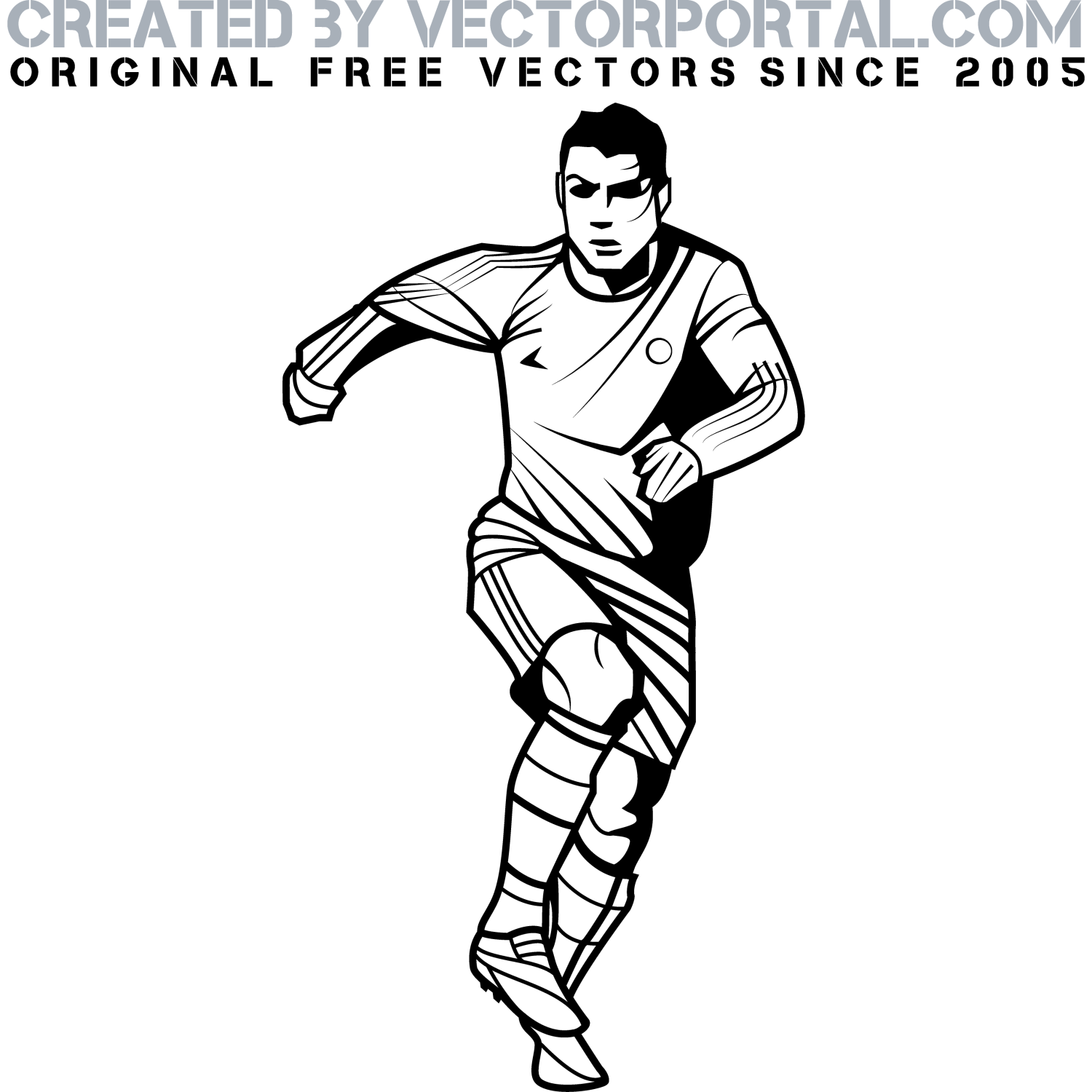 Vector for free use: Soccer player vector clip art