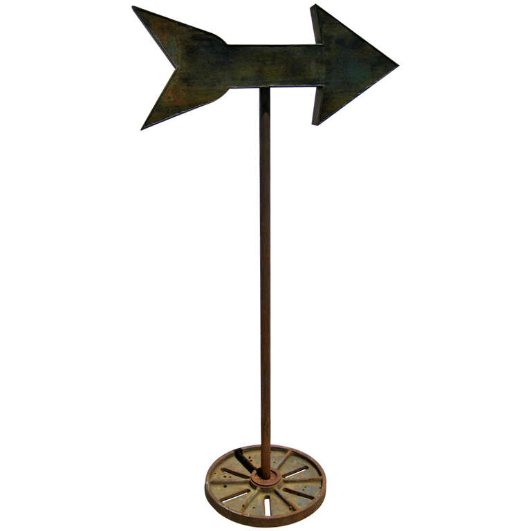 Contemporary Sculpted Stylized Arrow Mounted on Stand by Joey Vaiasuso