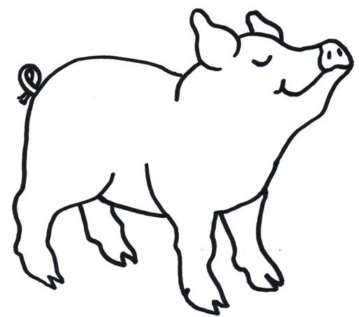 smiling piglet Colouring Pages (page 2)