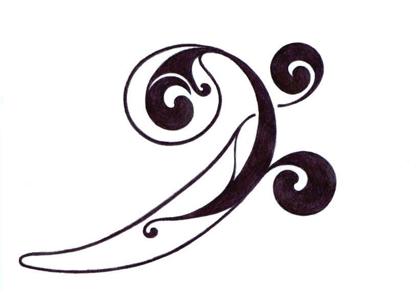 Bass clef tattoo by victory-me on deviantART