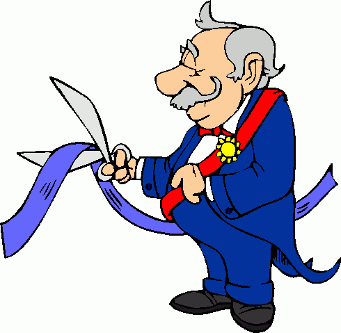 Pix For > Ribbon Cutting Clipart