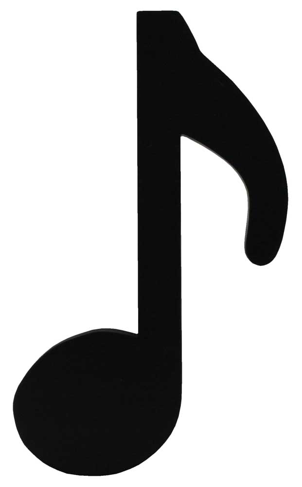 Buy Wooden Music Notes - Quaver Note Black For Home Decoration ...