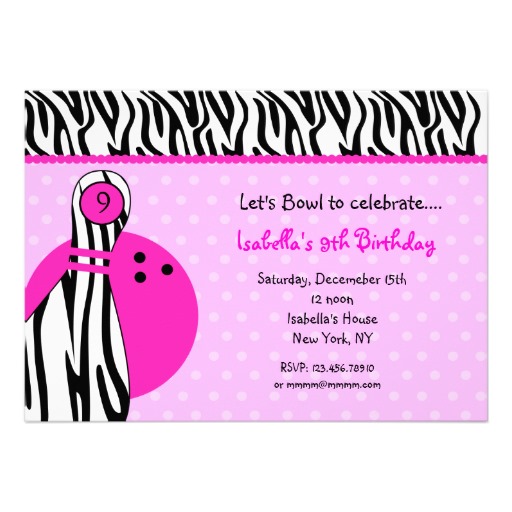 Bowling Birthday Party Invitation Templates