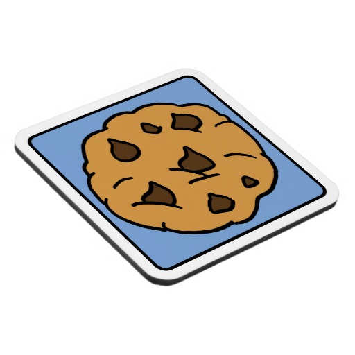 Cartoon Clip Art Chocolate Chip Cookie Dessert Drink Coasters | Zazzle