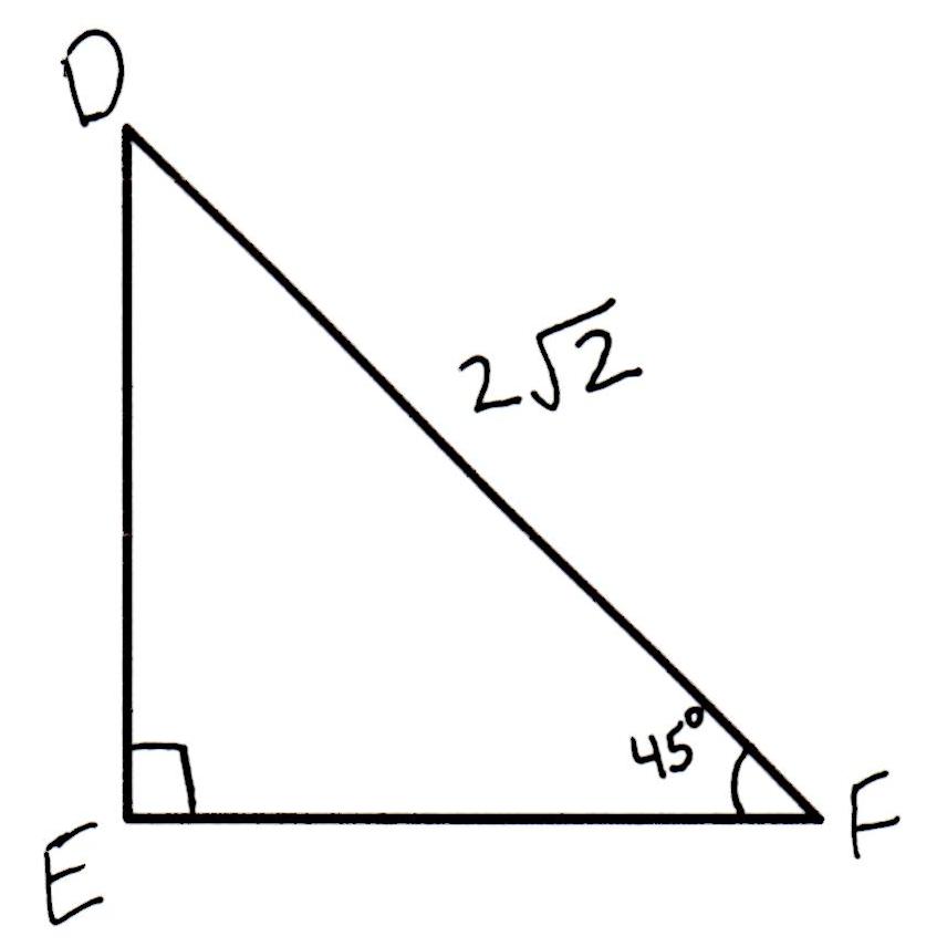 How to find the length of the side of a 45/45/90 right isosceles ...